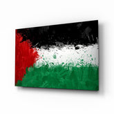 Flag of Palestina Glass Wall Art.